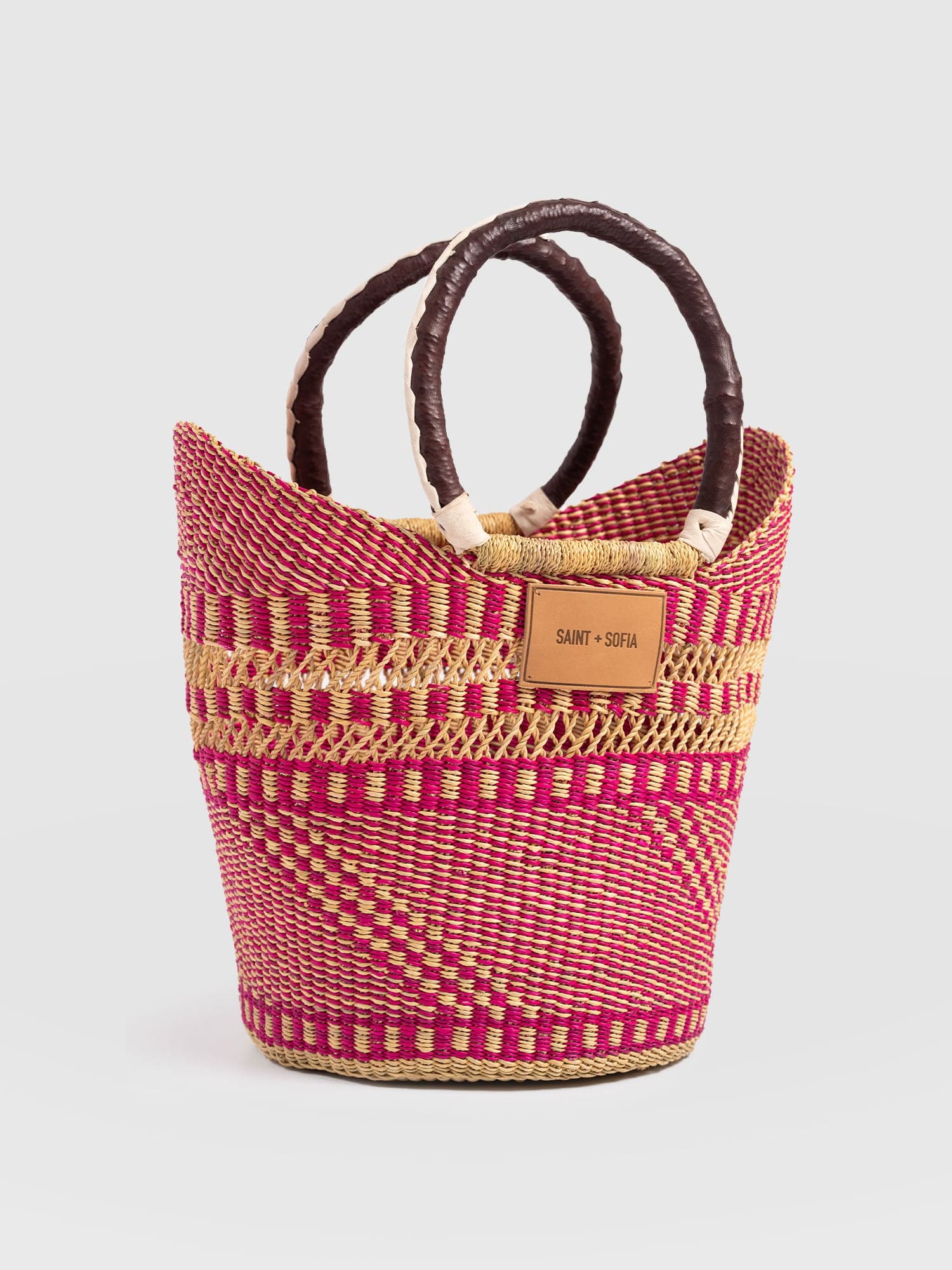 Indie Market Basket Bag - Pink